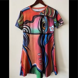 Abstract Print Dress